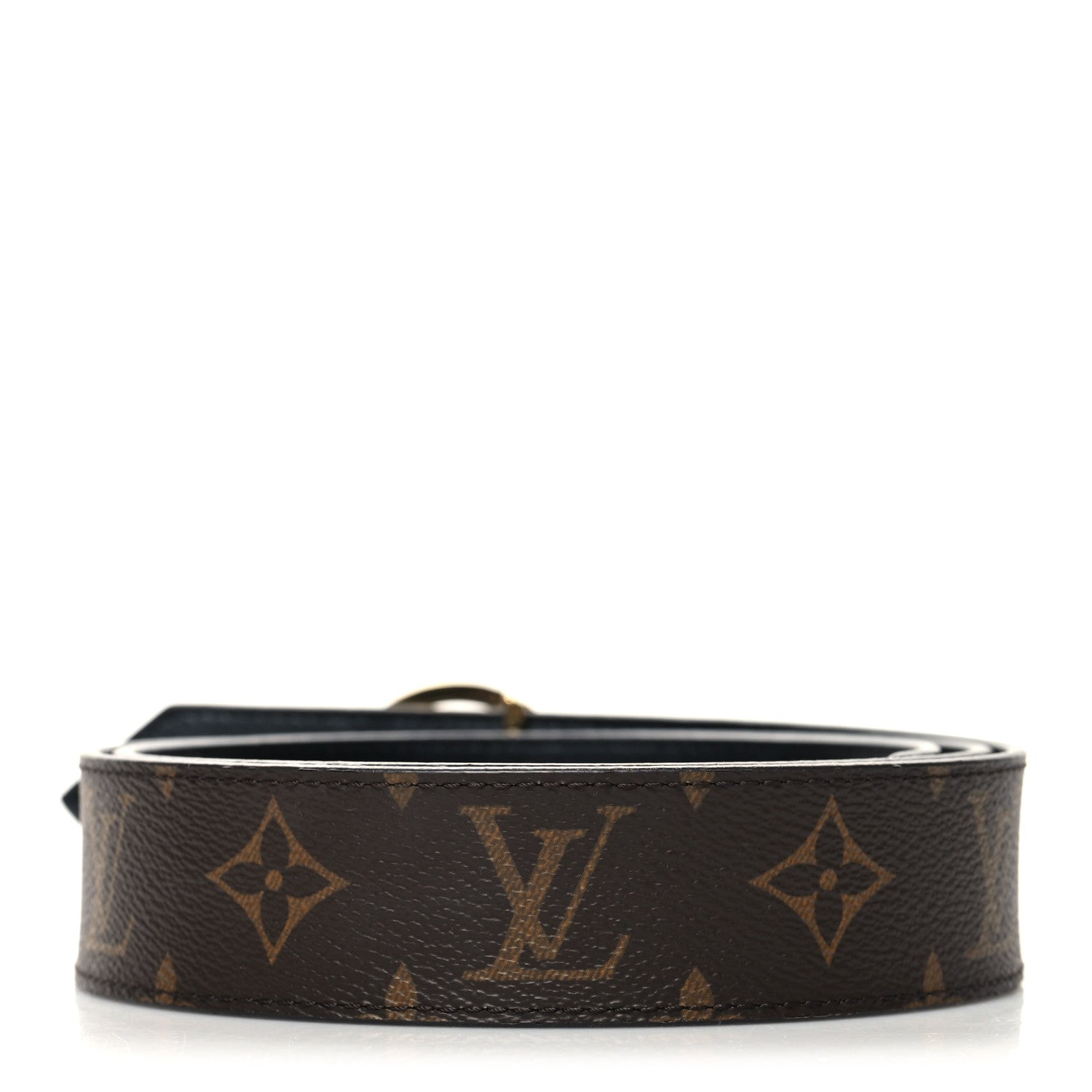 Louis Vuitton Monogram Calfskin 20mm LV Circle Reversible Belt 90 36 Black 2 of 5