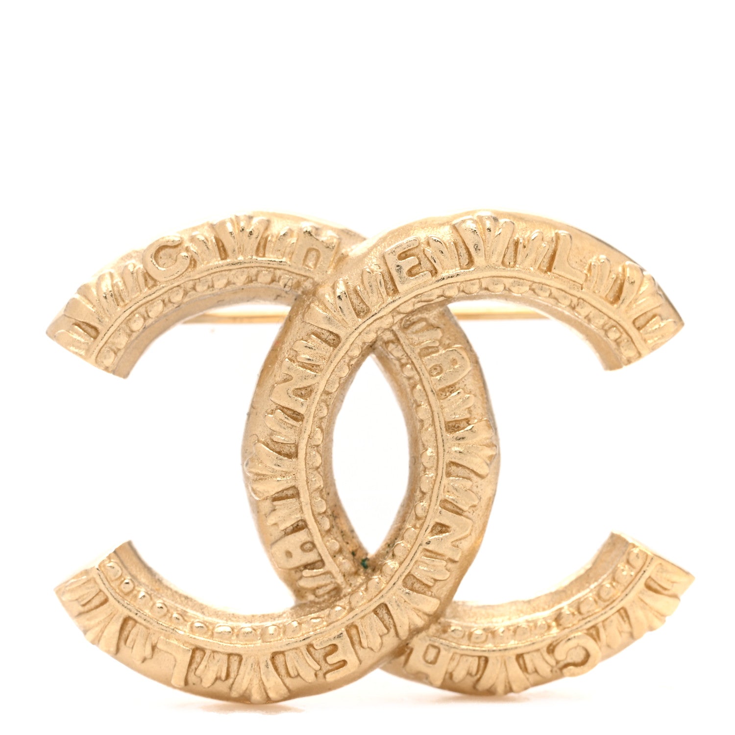 Chanel CC Logo Brooch Gold 1 of 5