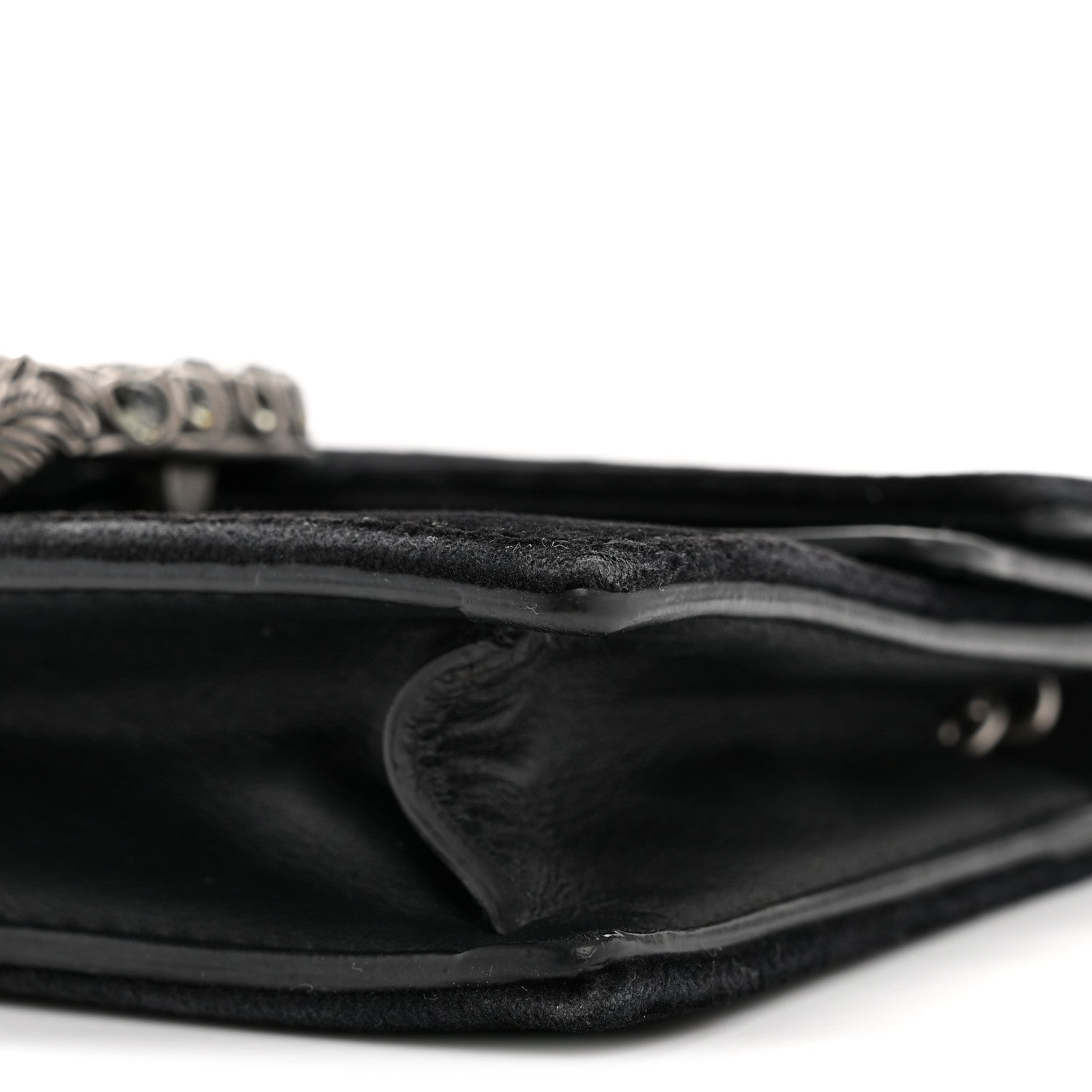 Gucci Velvet Super Mini Dionysus Shoulder Bag Black 9 of 11