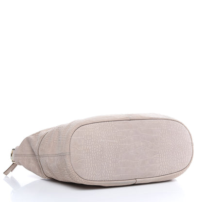 Givenchy Nubuck Crocodile Embossed Medium Nightingale Taupe 4 of 11