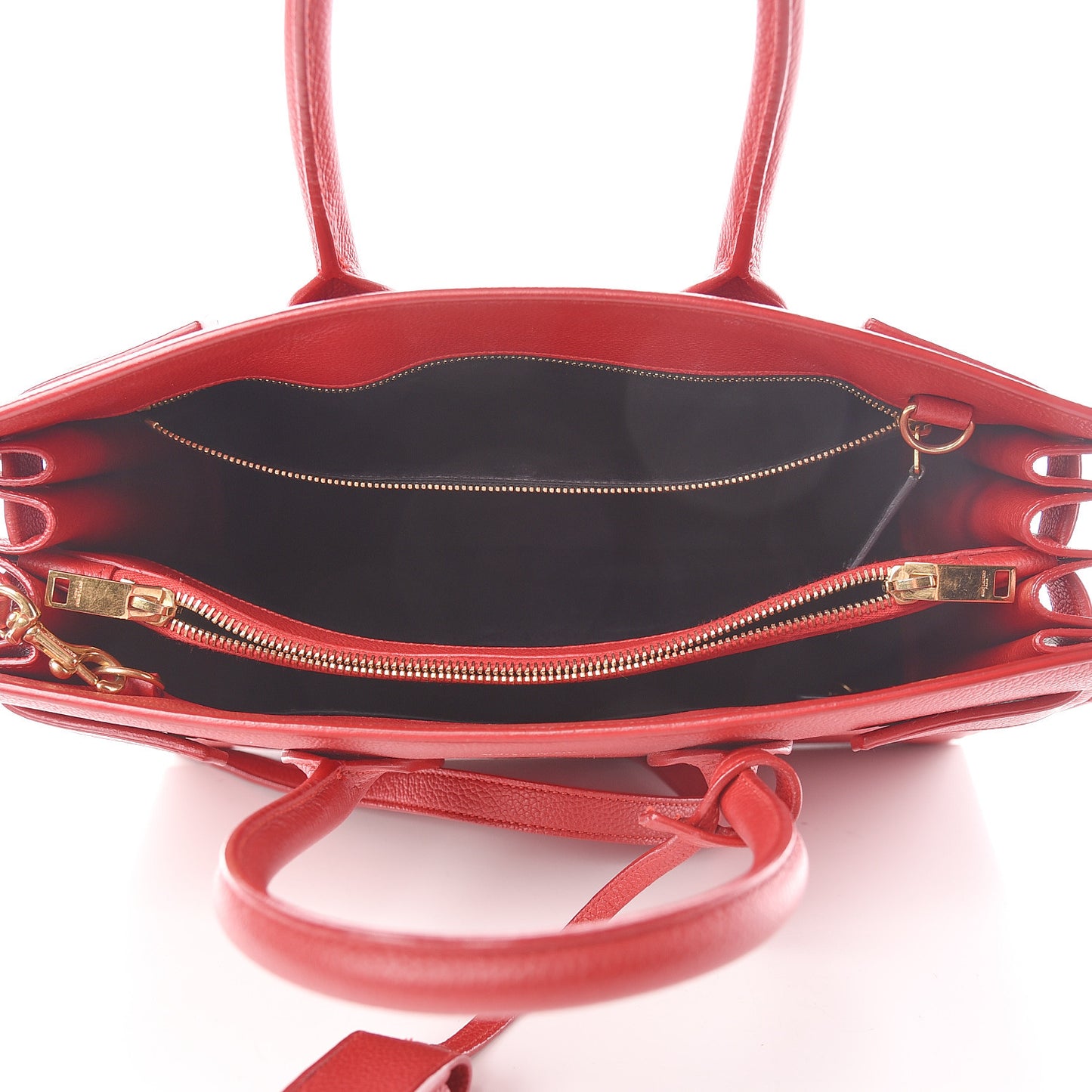 Grained Calfskin Sac De Jour Lipstick Red