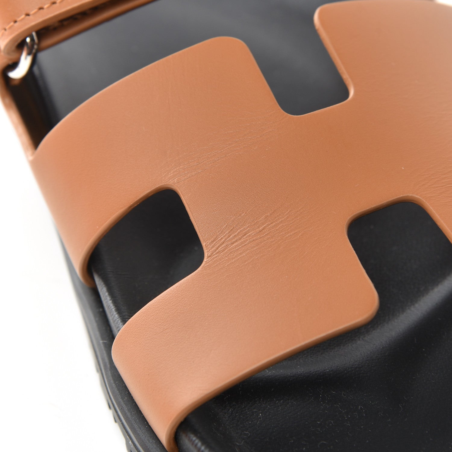 Hermes Calfskin Womens Chypre Sandals 37.5 Gold 10 of 11