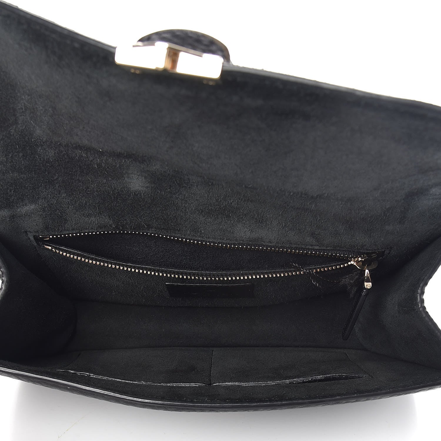 Valentino Garavani Pebbled Calfskin Medium Glam Lock Rockstud Flap Black 5 of 17