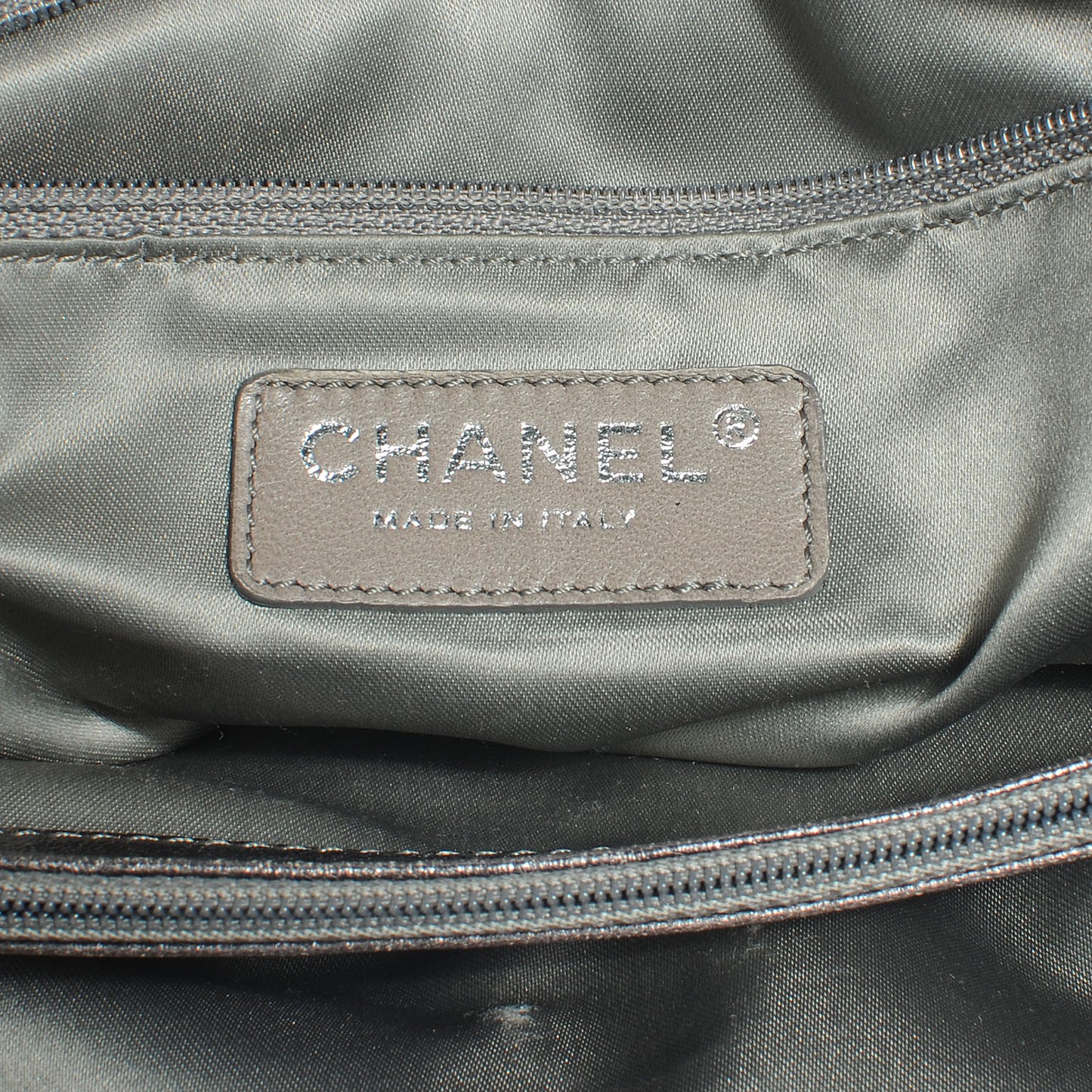 Lambskin Quilted Sharpei Flap Dark Silver
