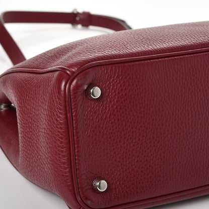 Christian Dior Bullcalf Medium Diorissimo Burgundy 14 of 17