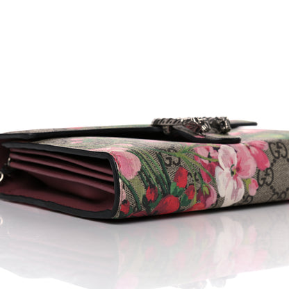 Gucci GG Supreme Monogram Blooms Mini Dionysus Chain Wallet Beige Multicolor Dry Rose 7 of 13