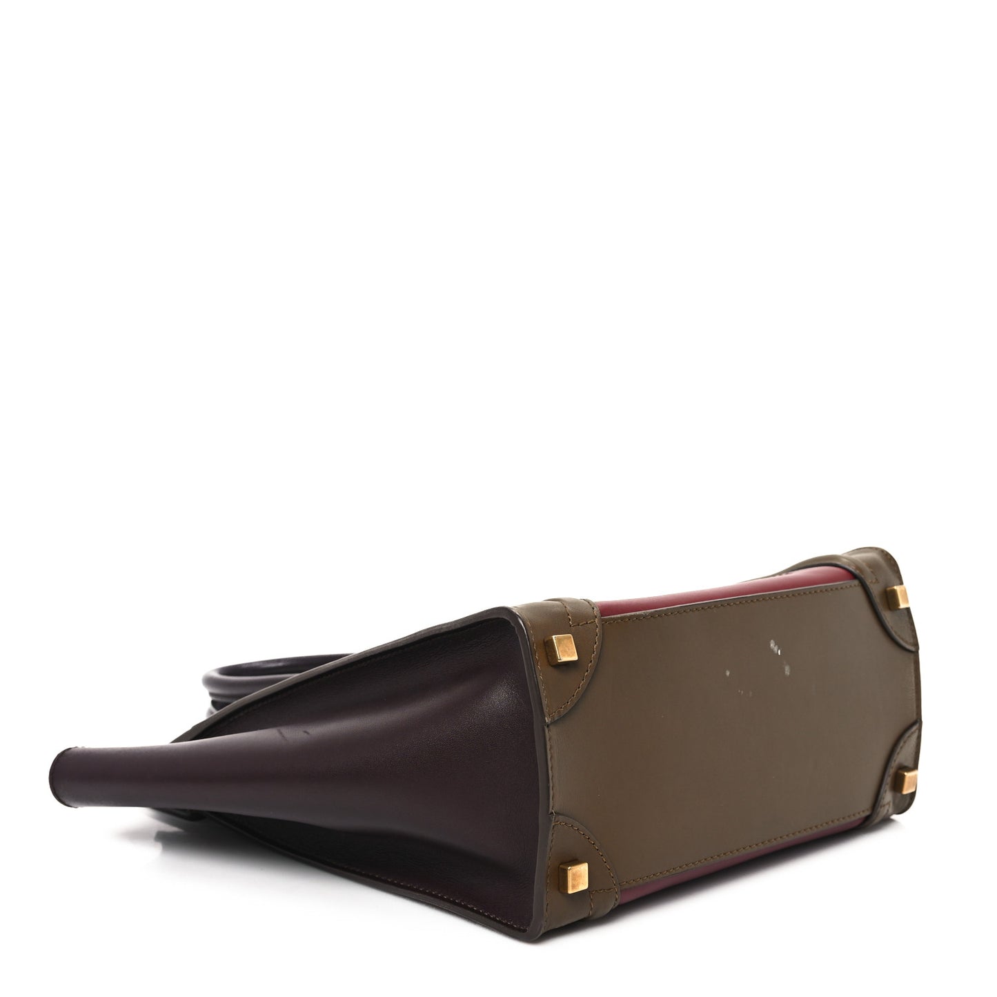 Satin Smooth Calfskin Micro Tri-Color Luggage Rust