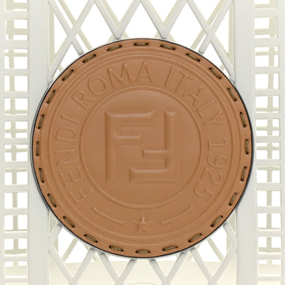 Fendi Recycled Plastic Vitello Liberty Matte Small Fendi Basket White Ice Miele Scuro 6 of 11