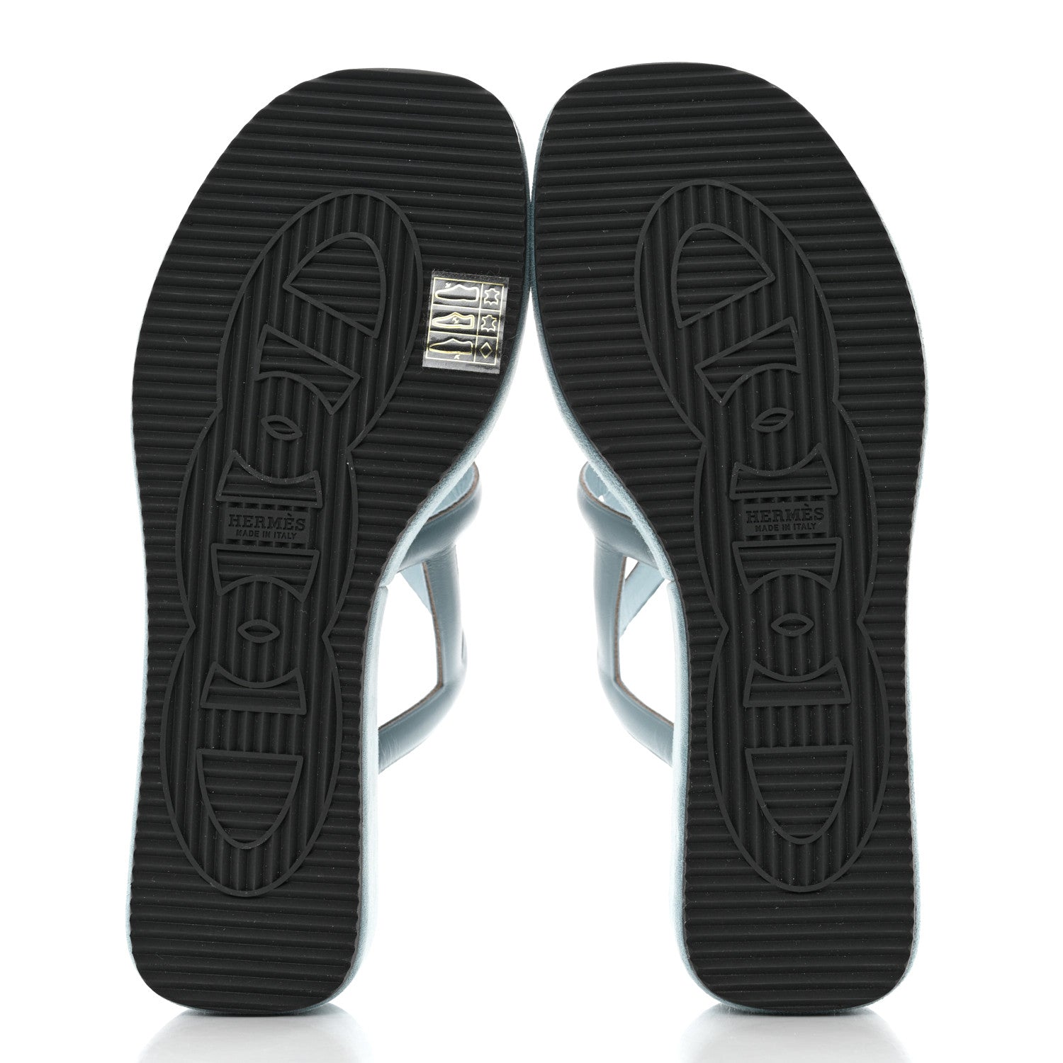 Hermes Nappa Gipsy Sandals 37 Vert D'eau 5 of 9