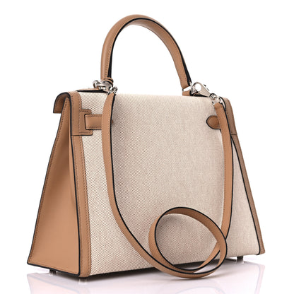Hermes Toile H Swift Kelly Sellier 28 Ecru Chai 2 of 10