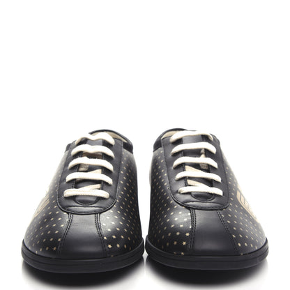 Gucci X SEGA Calfskin GUCCY Stars Mens Falacer Sneakers 7 Black 2 of 10
