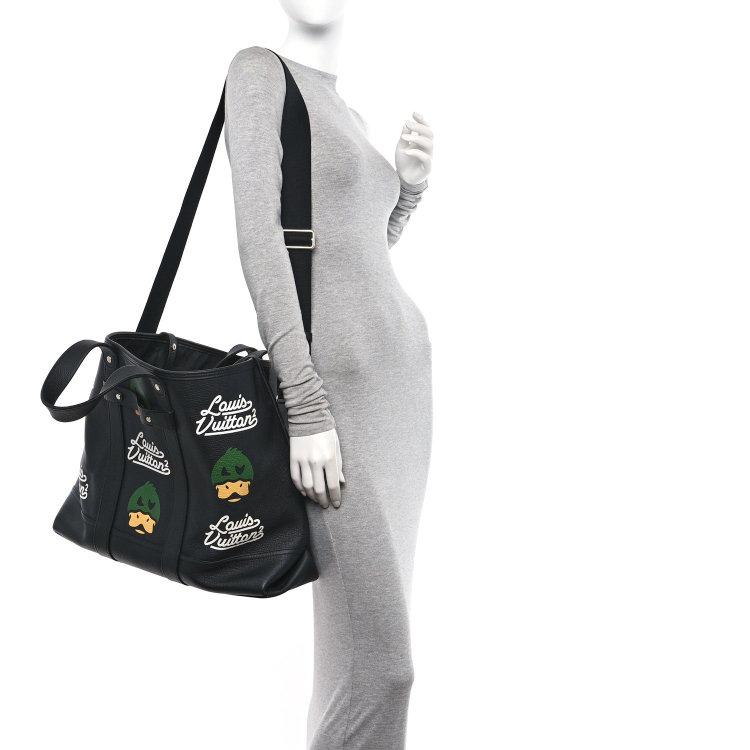 Louis Vuitton X NIGO Taurillon Duck Trolley Tote Black 2 of 9