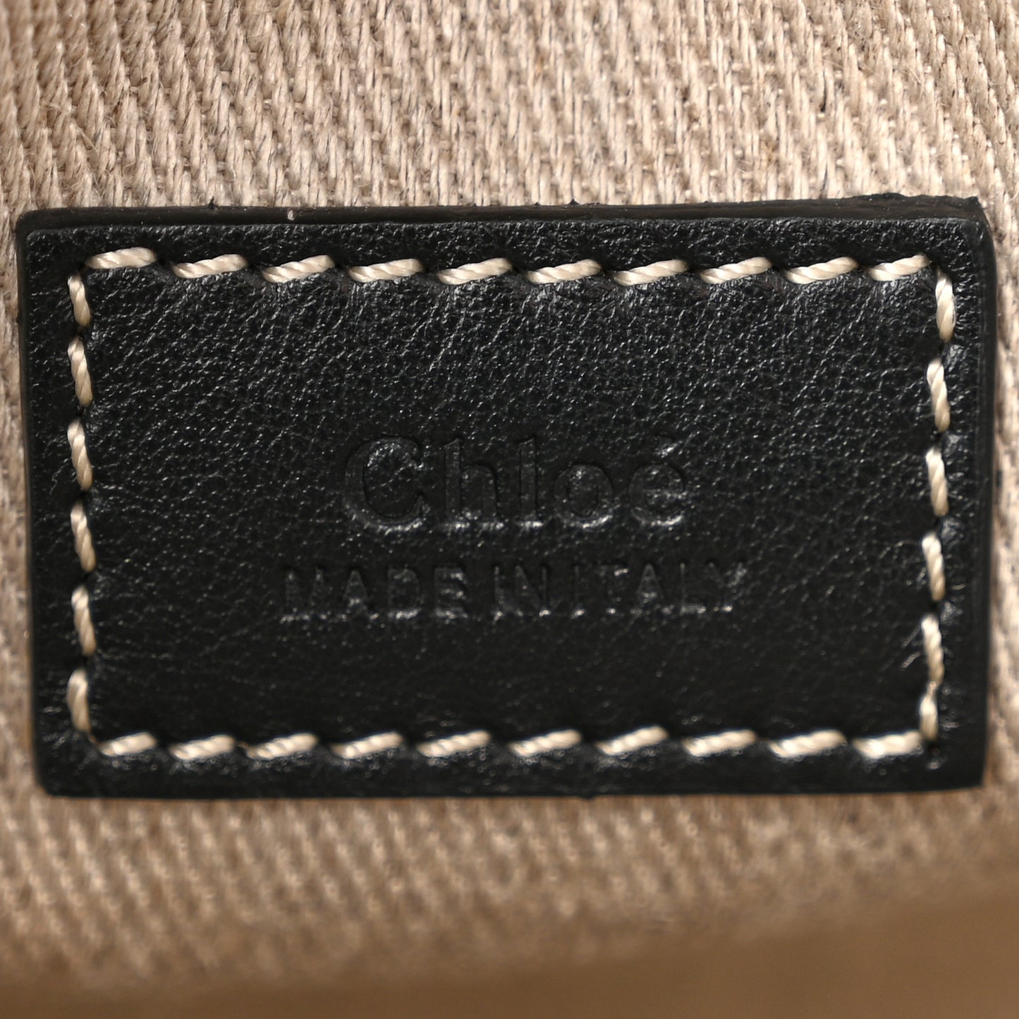 Calfskin Linen Small Woody Tote Deep Denim