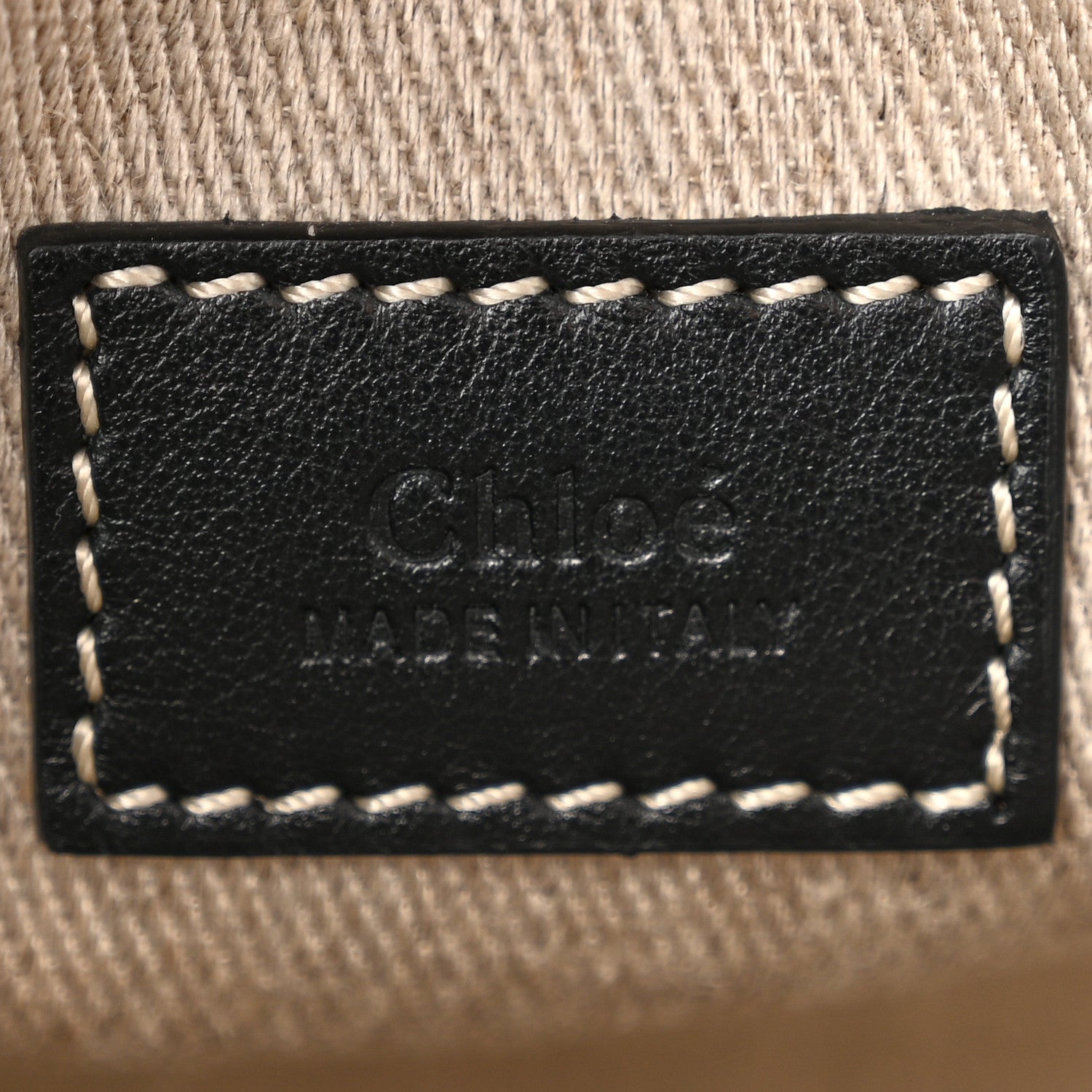 Chloe Calfskin Linen Small Woody Tote Deep Denim 6 of 10