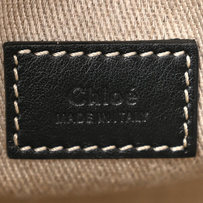Chloe Calfskin Linen Small Woody Tote Deep Denim 6 of 10