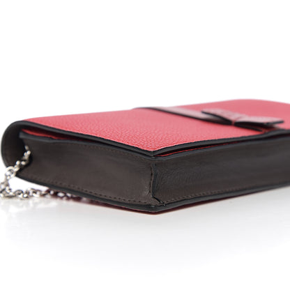 Loewe Grained Calfskin Chain Wallet Burnt Red 7 of 10