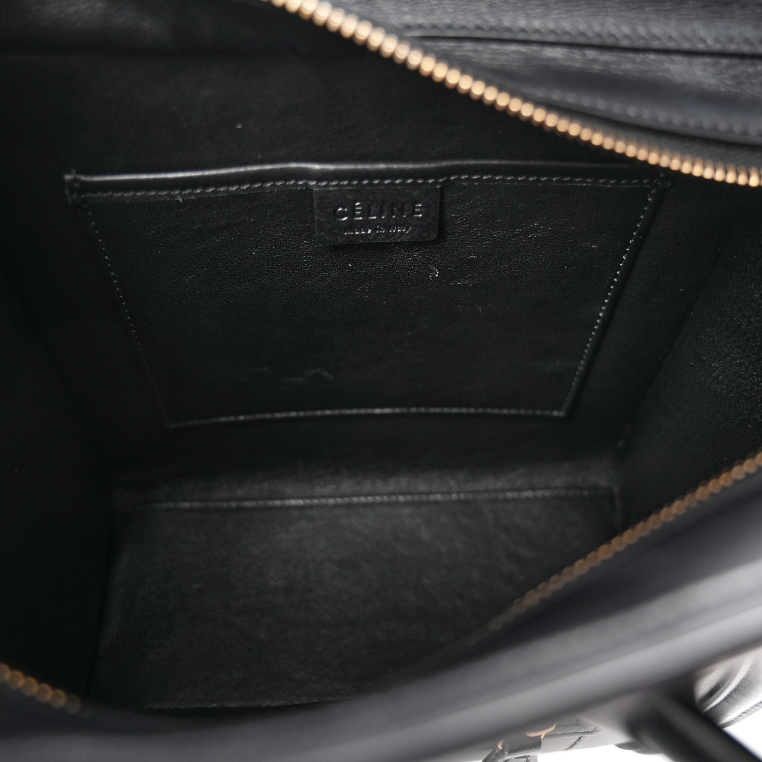 Celine Smooth Calfskin Nano Luggage Black 11 of 13