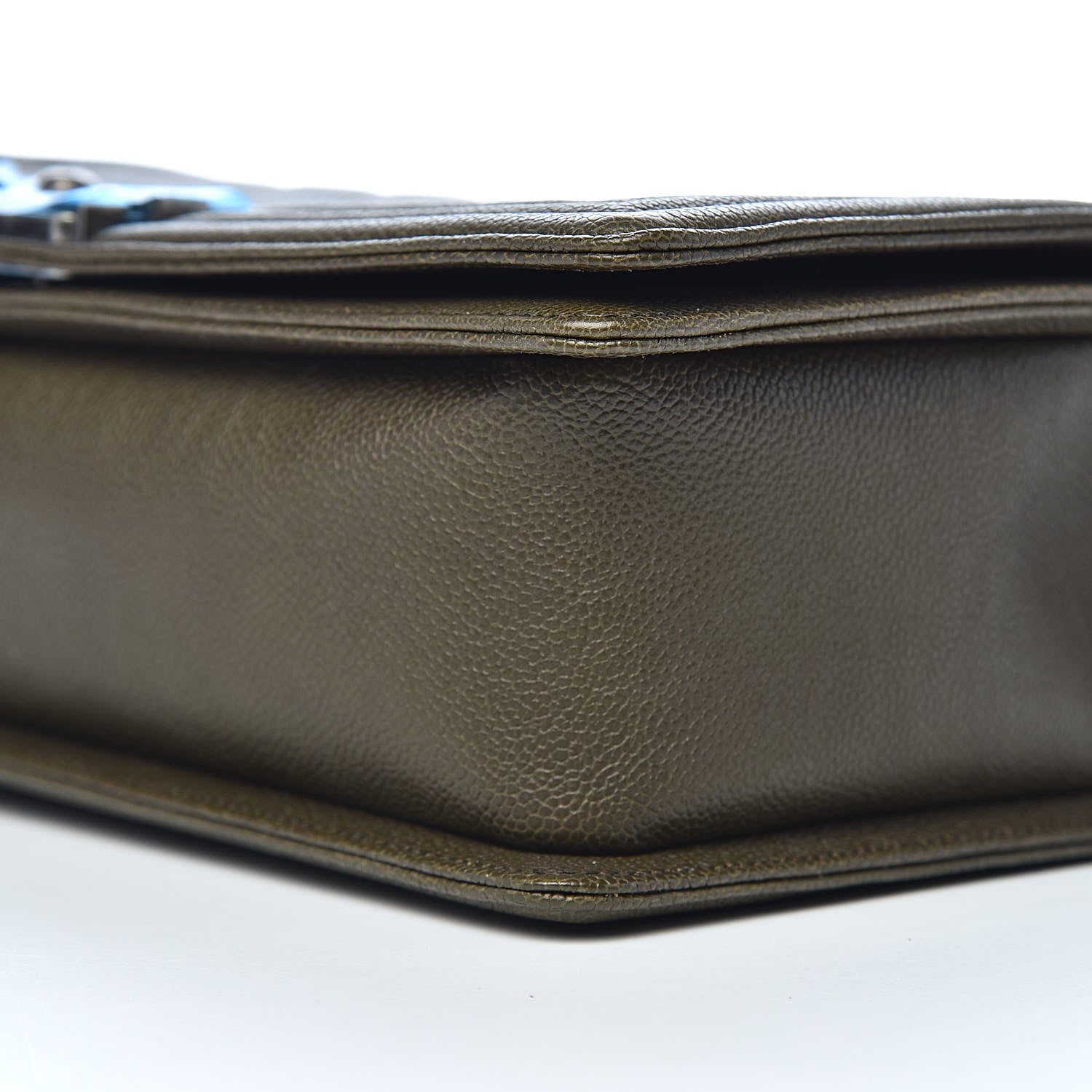 Chanel Caviar Quilted New Medium Boy Flap Khaki 10 of 12