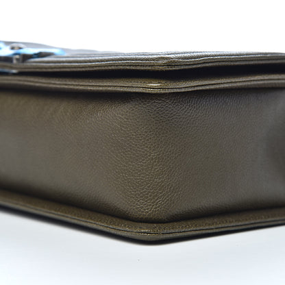 Chanel Caviar Quilted New Medium Boy Flap Khaki 10 of 12