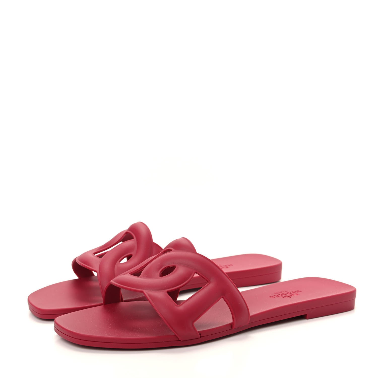 Hermes Rubber Aloha Sandals 36 Rose Baie 3 of 11