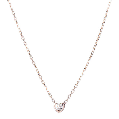 Cartier 18K Pink Gold Diamond D'Amour Heart Pendant Necklace 4 of 7