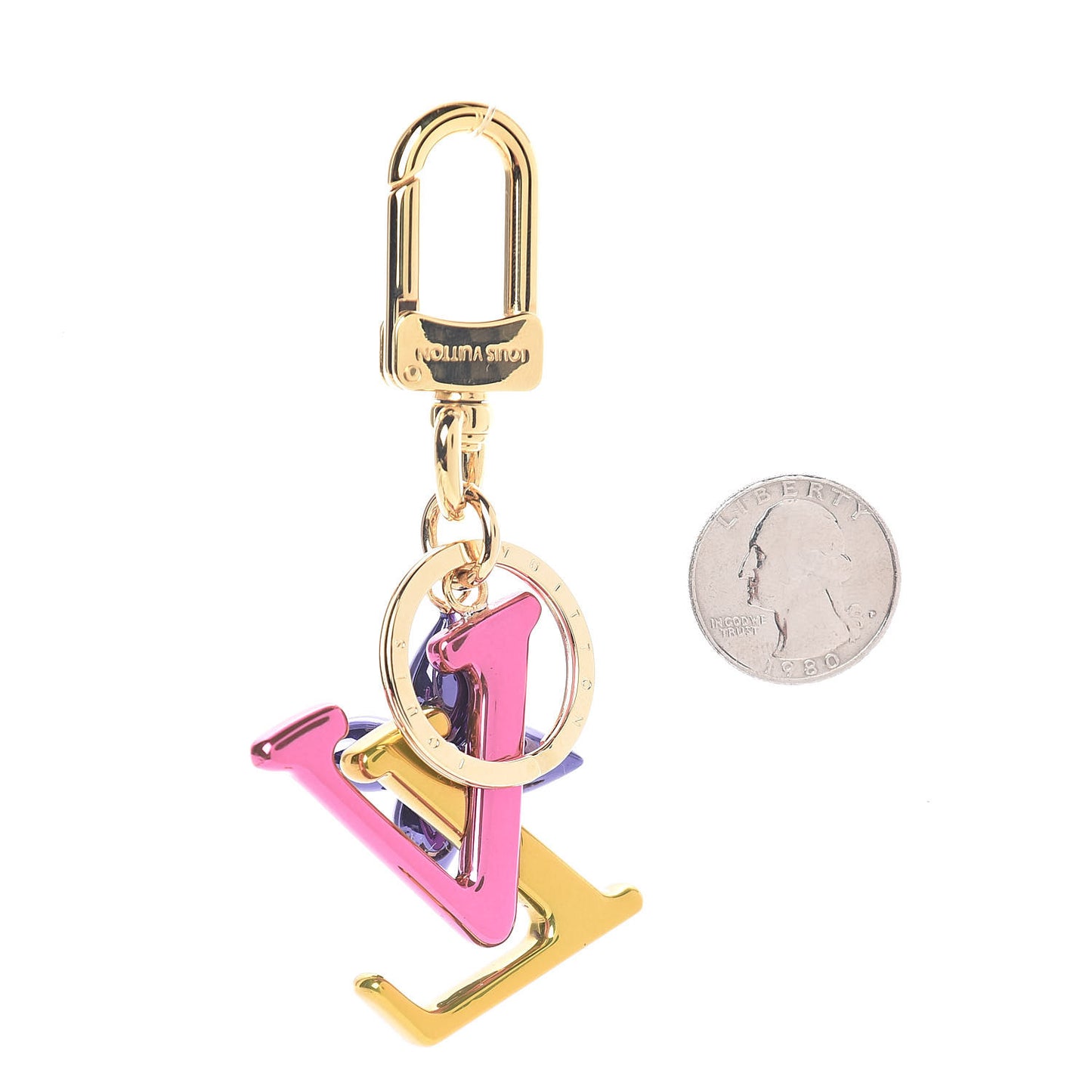 LV New Wave Bag Charm Key Holder Multicolor