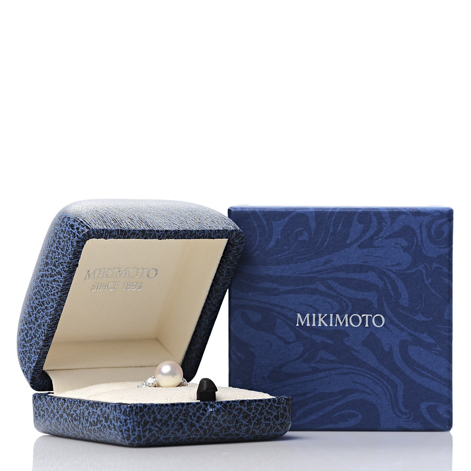 Mikimoto 18K White Gold Diamond Akoya Pearl 8-8.5mm Ring 49 5 5 of 5