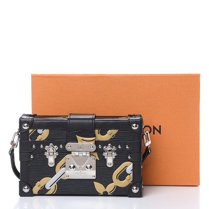 Louis Vuitton Epi Chain Flower Petite Malle Black 11 of 11