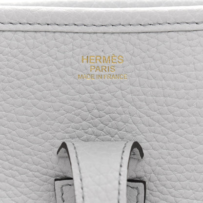 Hermes Taurillon Clemence Evelyne III PM Bleu Pale 6 of 12