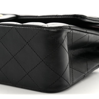 Chanel Lambskin Quilted Medium Double Flap Black 10 of 11