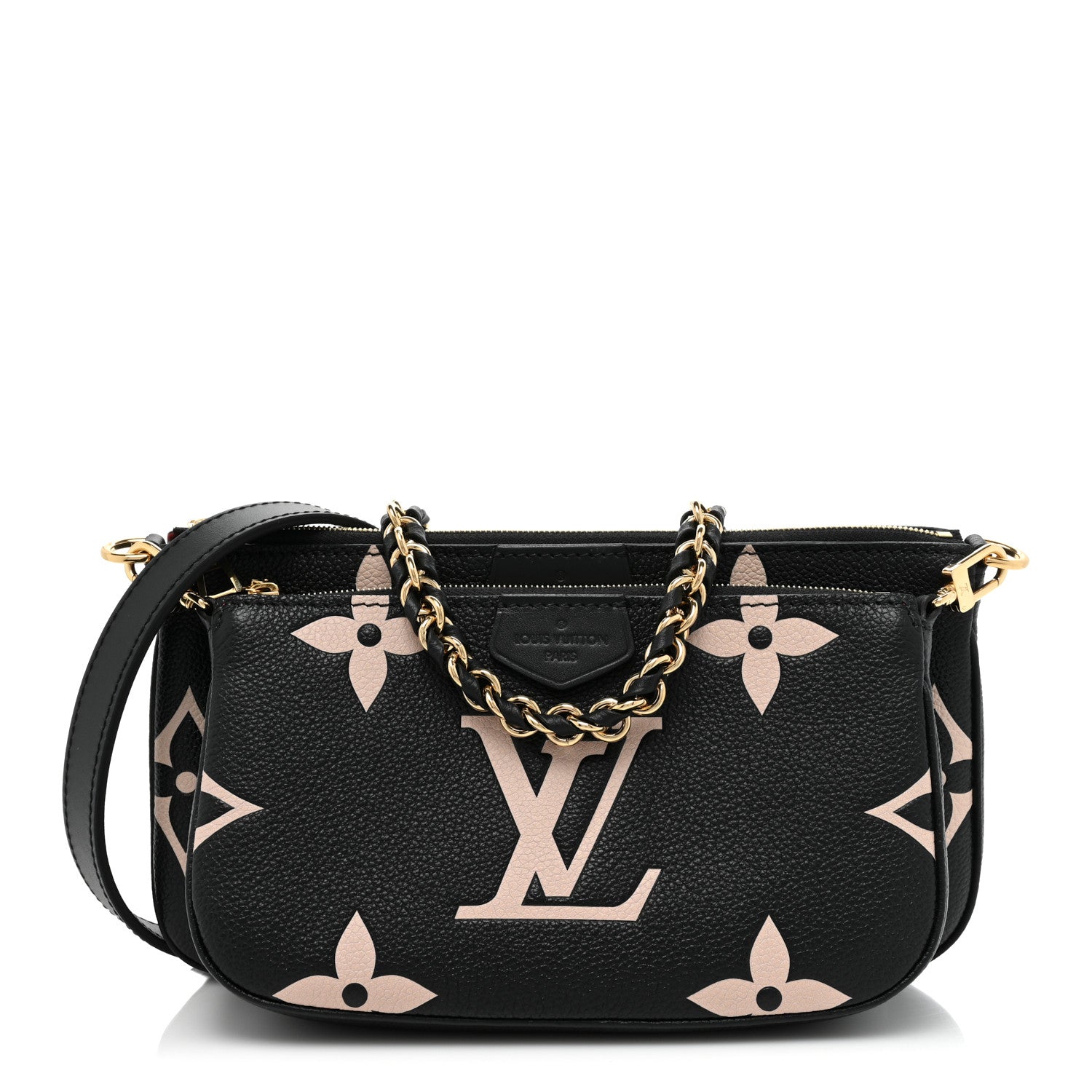 Louis Vuitton Empreinte Monogram Giant Multi Pochette Accessories Black Beige 1 of 12