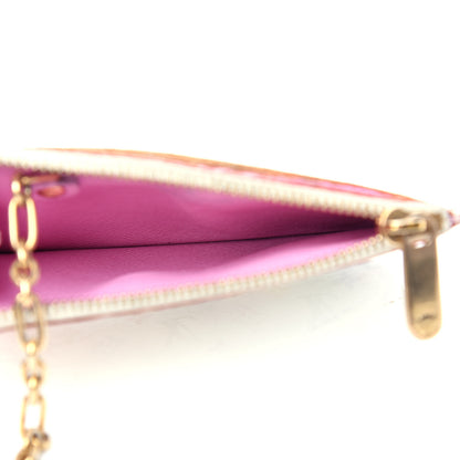Louis Vuitton Monogram Multicolor Key Pouch White Litchi 5 of 7
