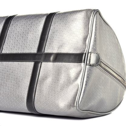Christian Dior Metallic Patent Calfskin Embossed Bowler Silver 9 of 9