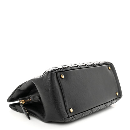 Chanel Patent Goatskin Quilted Small CC Eyelet Tote Black 4 of 10