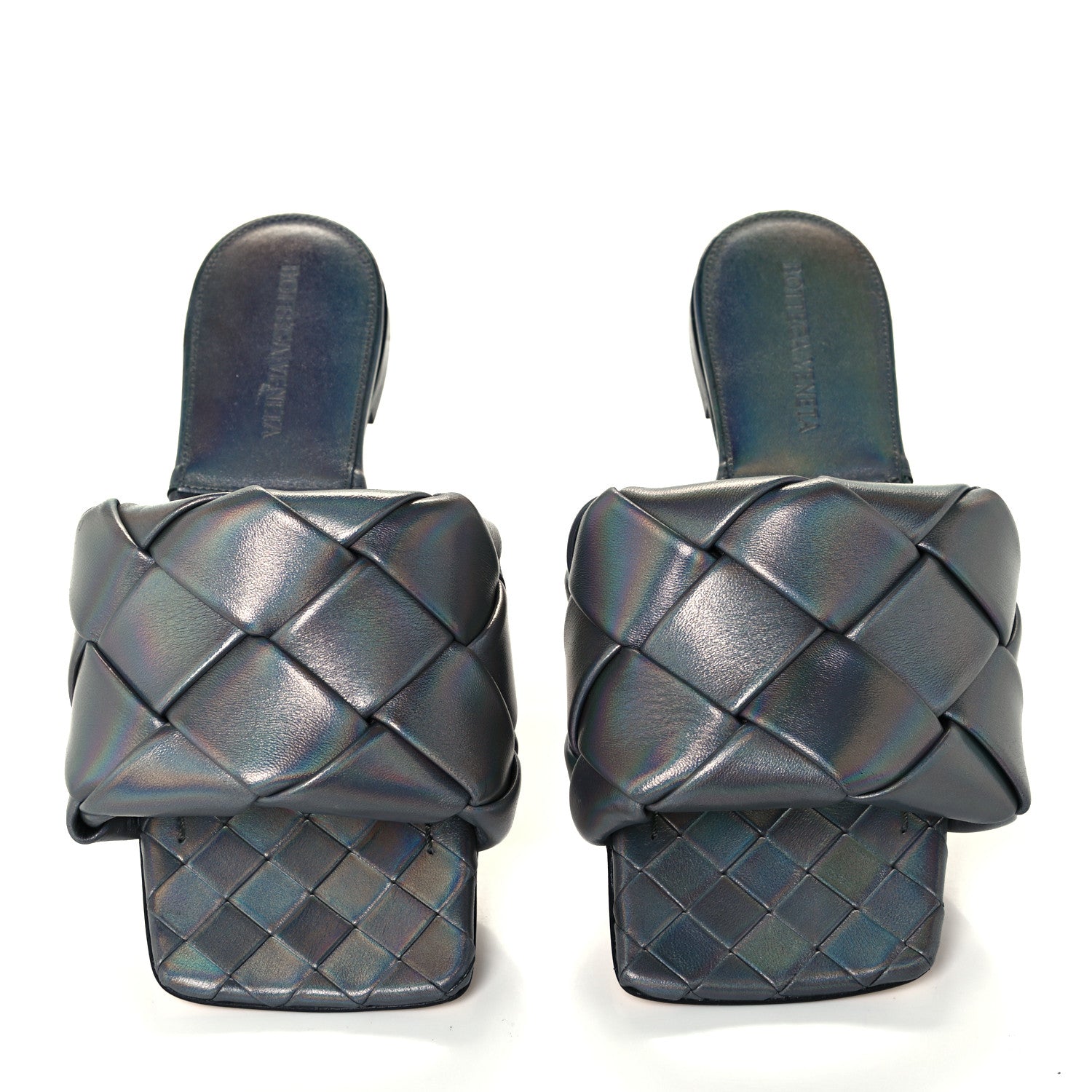 Bottega Veneta Laser Nappa Maxi Intrecciato Lido Flat Sandals 38 Oyster 5 of 9