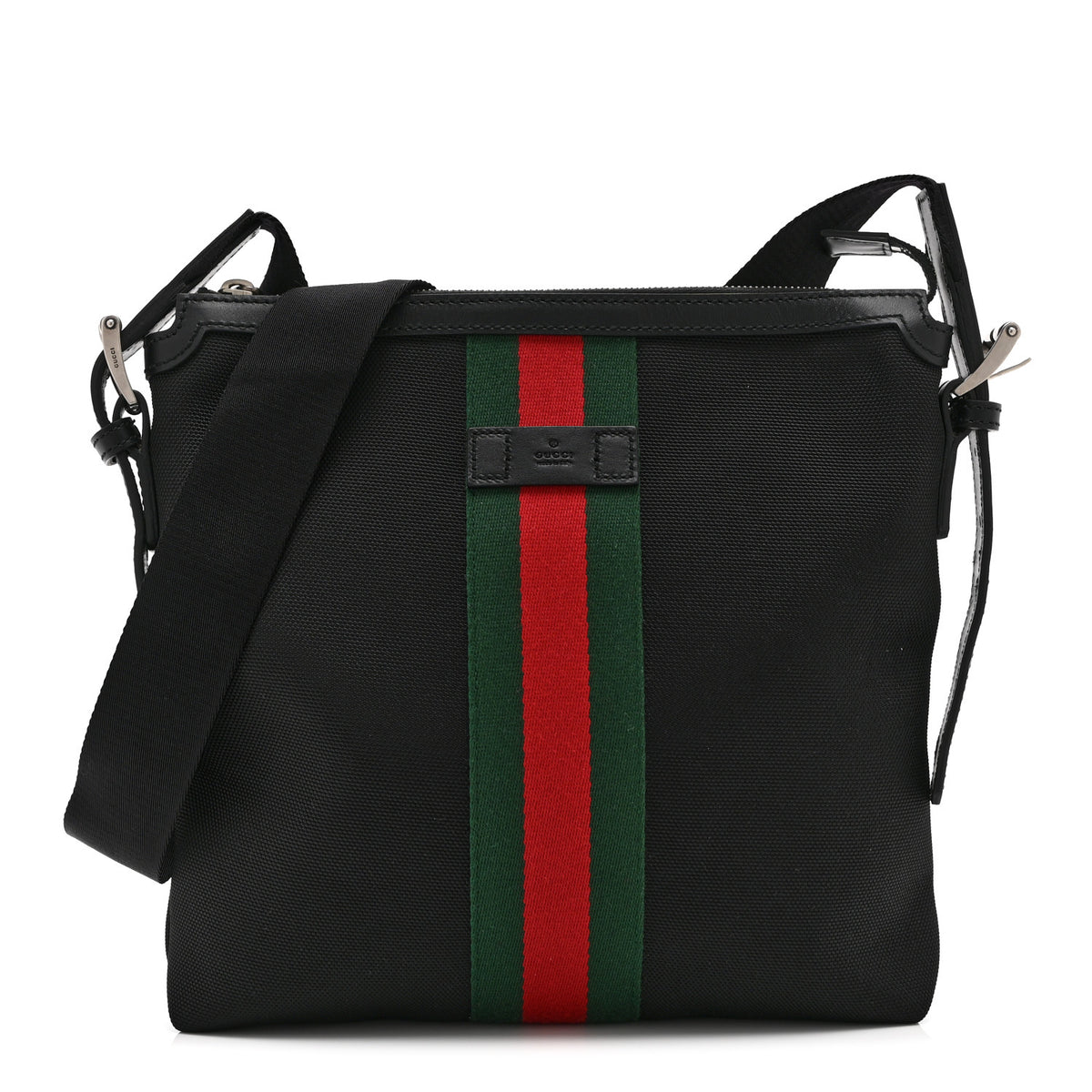 Techno Canvas Web Messenger Bag Black
