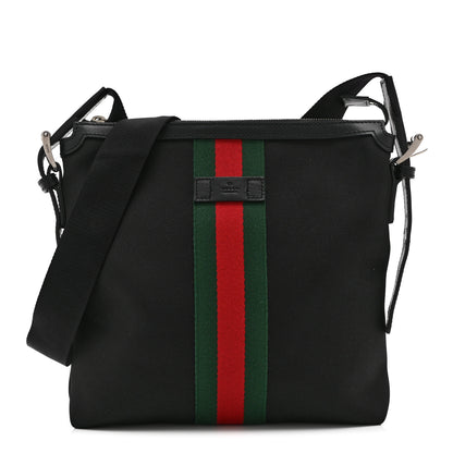 Gucci Techno Canvas Web Messenger Bag Black 1 of 11