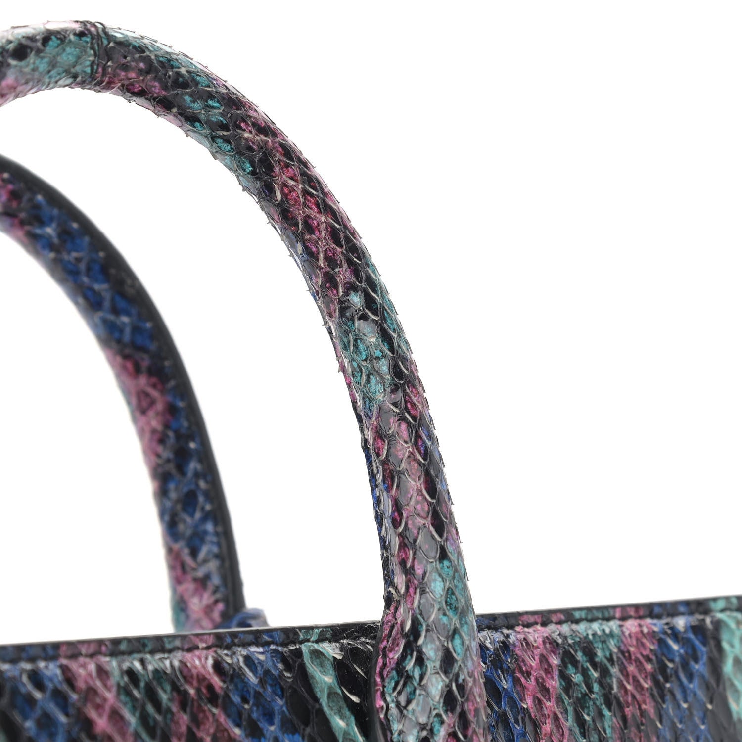 Saint Laurent Snakeskin Curvy Stripe Nano Sac De Jour Multicolor 15 of 23