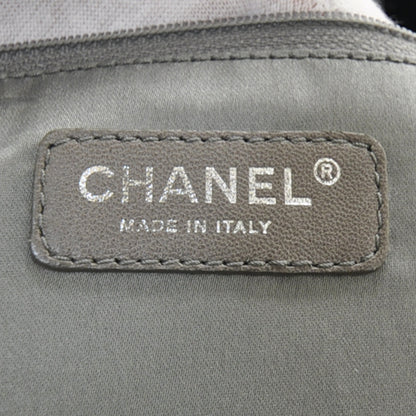 Chanel Metallic Calfskin Perforated Large Drill Accordion Flap Black 8 of 11