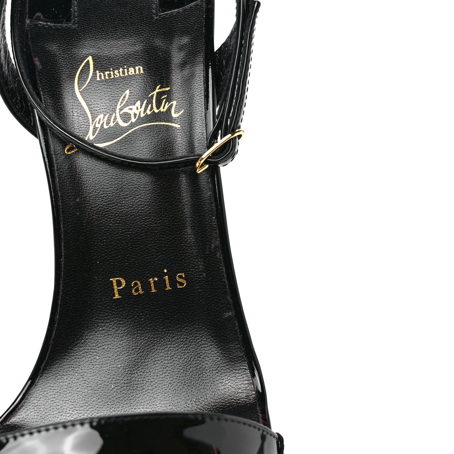 Patent Galva Lipqueen 100 Sandals 39 Black