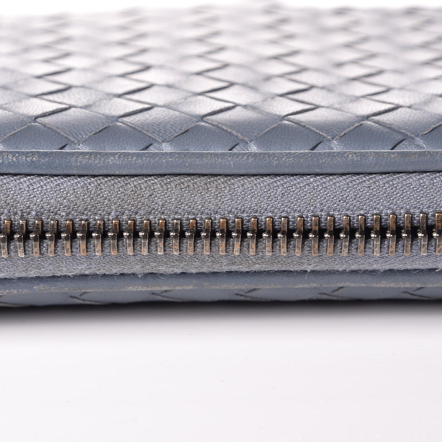 Nappa Intrecciato Zip Around Wallet Krim