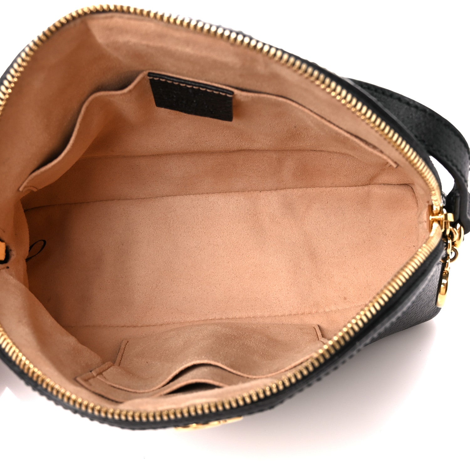 Gucci Calfskin GG Web Small Ophidia Dome Shoulder Bag Black 5 of 12