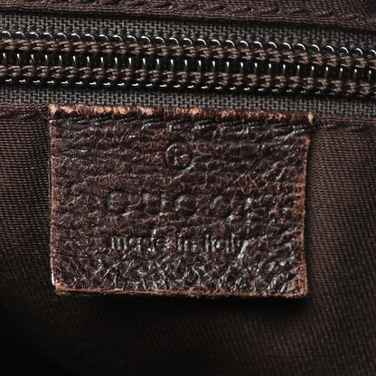 Gucci Monogram Web Medium Half Moon Hobo Dark Brown 6 of 18