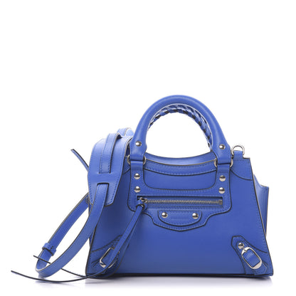 Balenciaga Calfskin Neo Classic Silver Hardware S City Bleu 1 of 9