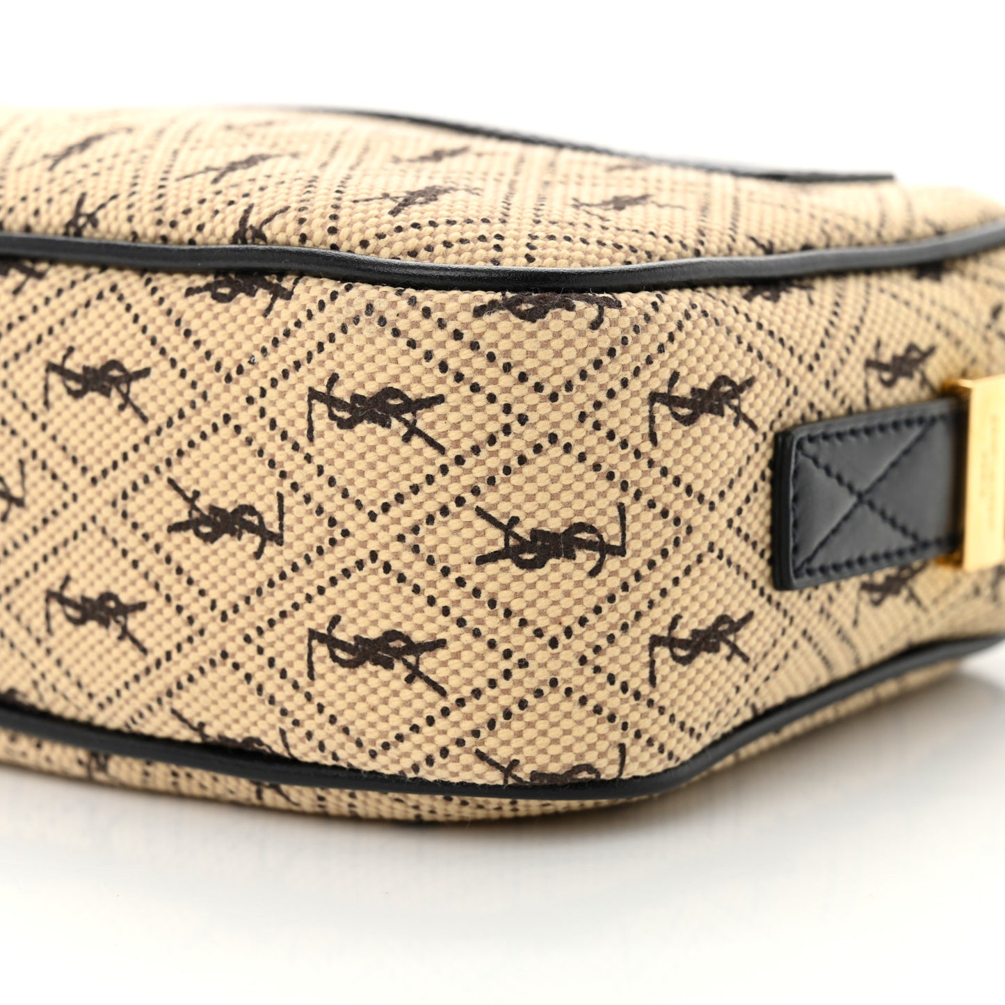 Canvas Monogram All Over Camera Bag Beige