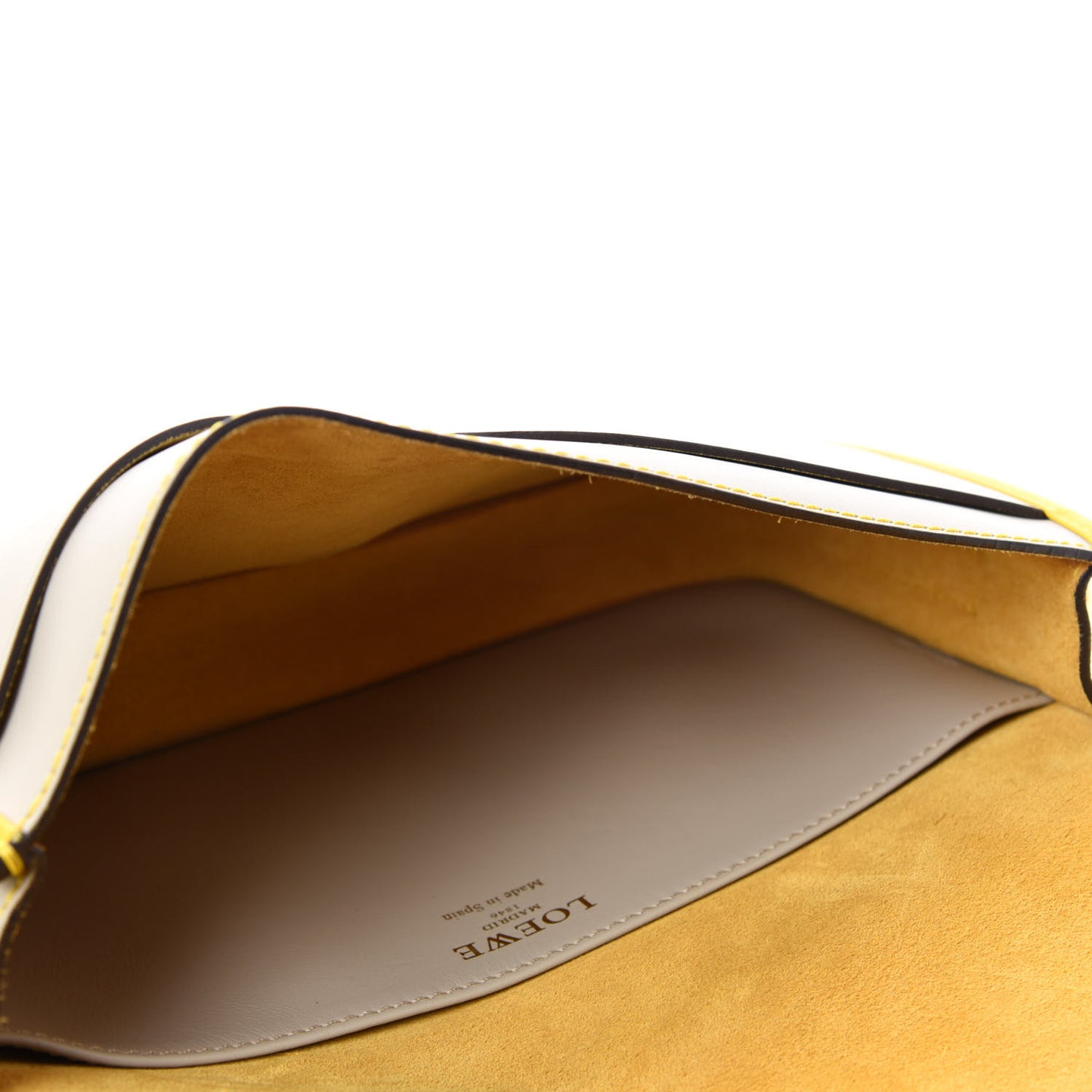 Smooth Calfskin Ines Clutch Mink Yellow