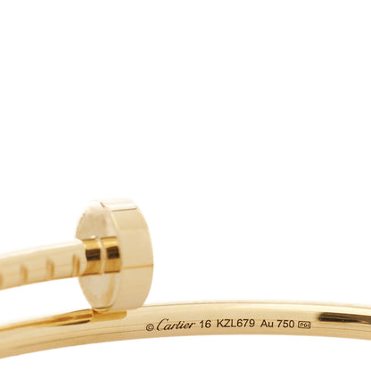 Cartier 18K Yellow Gold Small Juste Un Clou Bracelet 16 3 of 8
