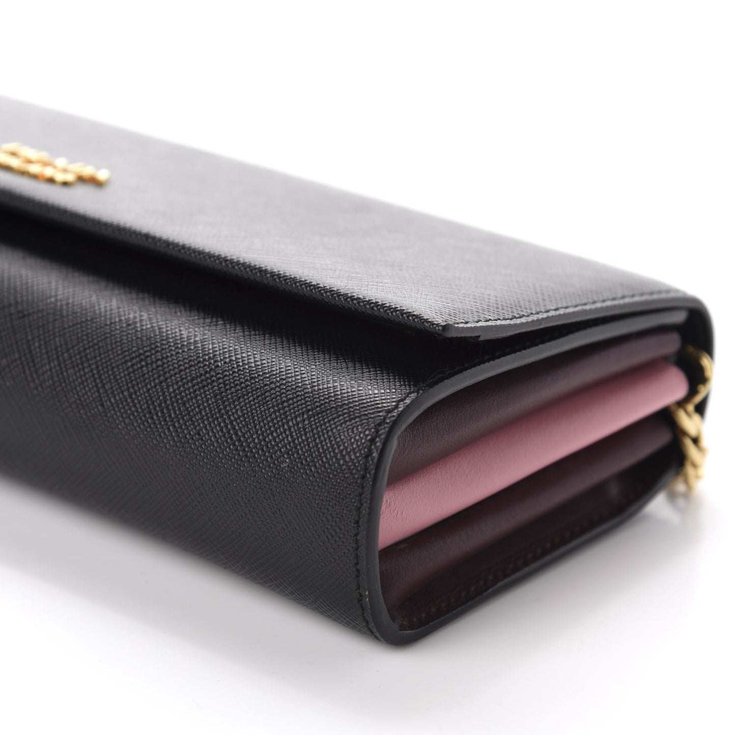 City Calfskin Saffiano Pochette Black Granato