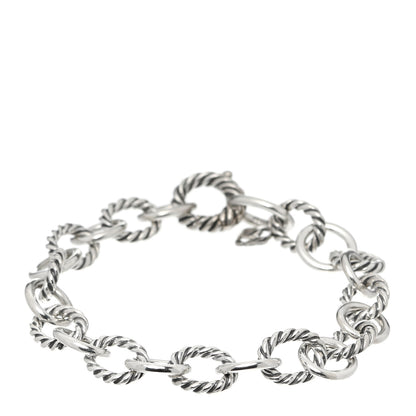 David Yurman Sterling Silver 10mm Medium Oval Link Bracelet 1 of 5
