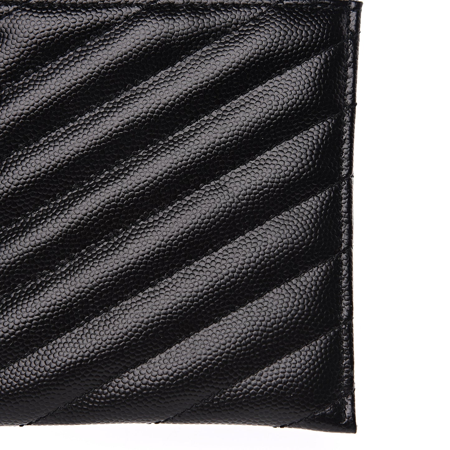 Grain De Poudre Chevron Monogram Bill Pouch Black